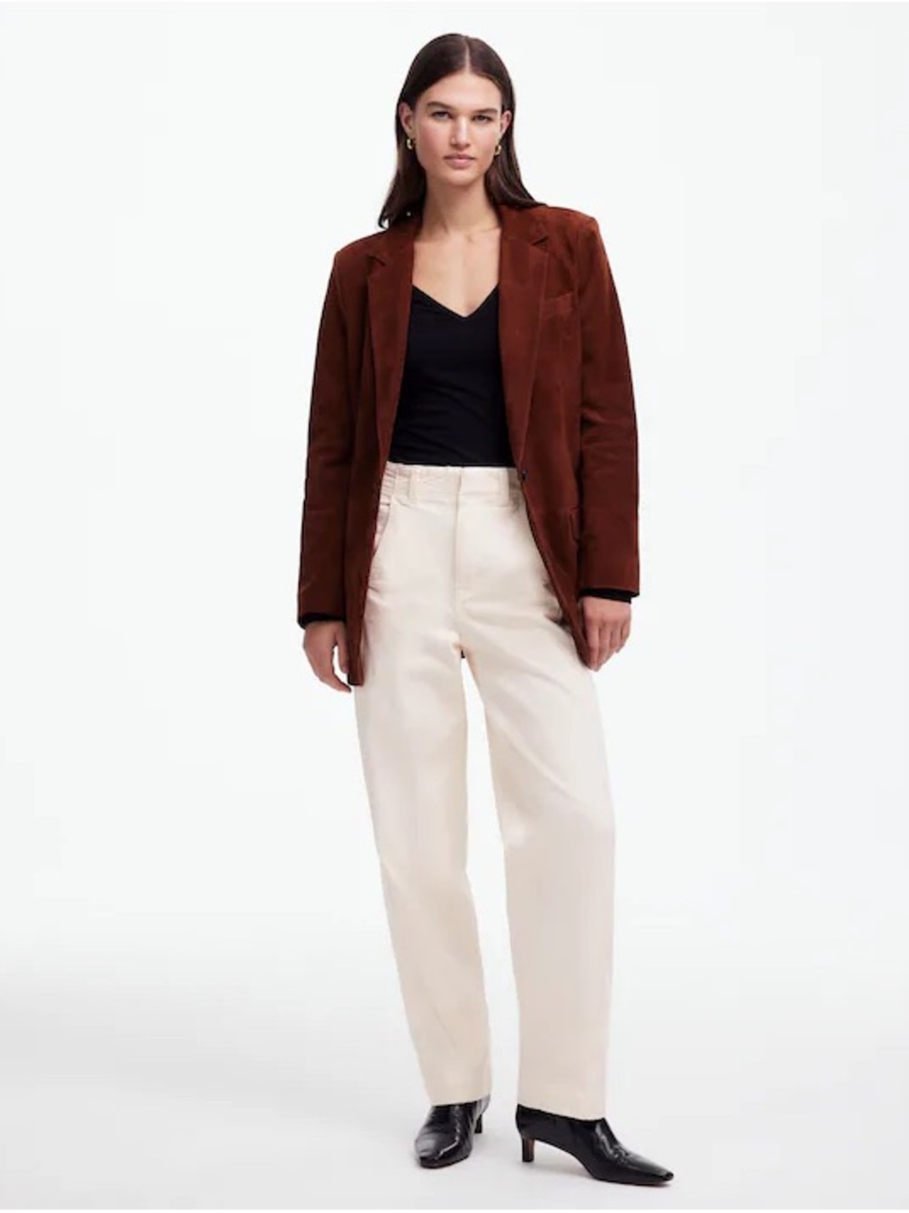Madewell Straight-Leg Pants in Light‎ Cream